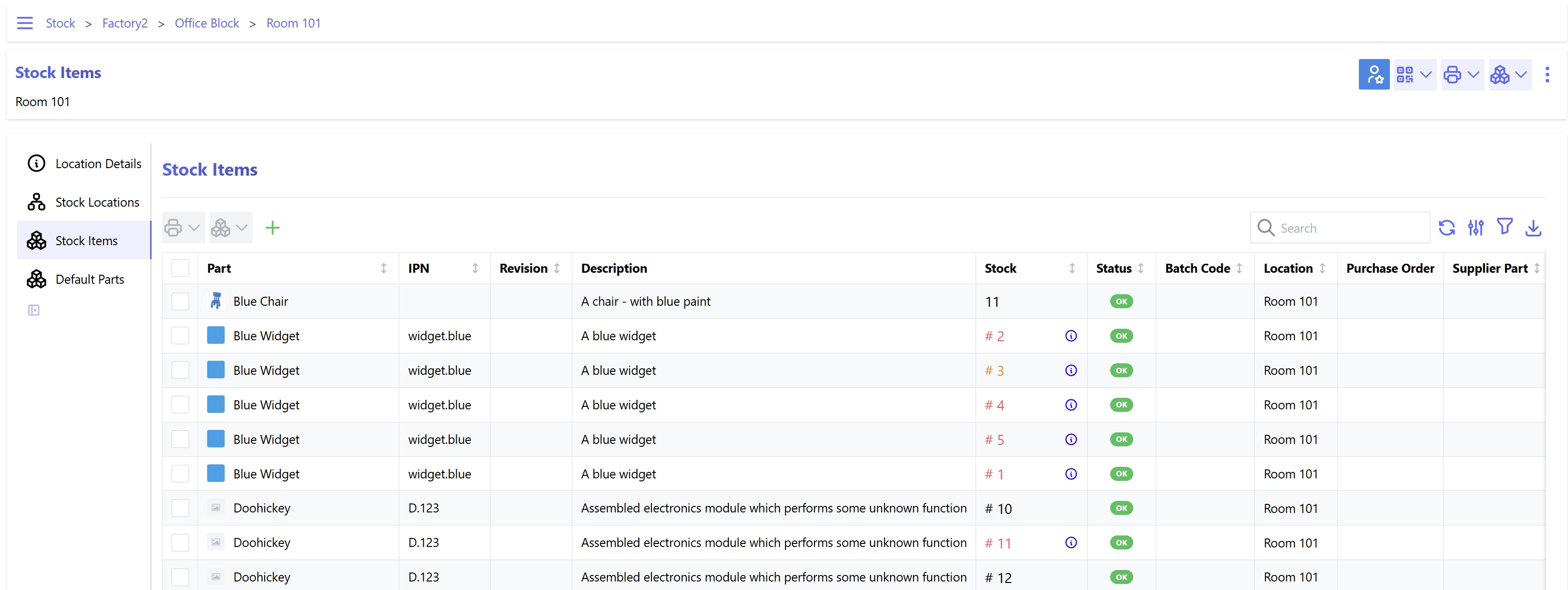 InvenTree screenshot